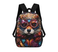 sinyumoney Zaini Scolastici Per Bambini Stampati in 3D Colorful Fox with Goggles Zaino Da Viaggio Zaino Leggero Borse Per Libri Bambini Ragazzi Ragazze Borsa Scolastica 17inch