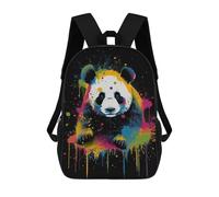 sinyumoney Zaini Scolastici Per Bambini Stampati in 3D Colorful Panda With Drips Zaino Da Viaggio Zaino Leggero Borse Per Libri Bambini Ragazzi Ragazze Borsa Scolastica 17inch