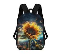 sinyumoney Zaini Scolastici Per Bambini Stampati in 3D Cosmic Sunflower Bloom-4 Zaino Da Viaggio Zaino Leggero Borse Per Libri Bambini Ragazzi Ragazze Borsa Scolastica 17inch