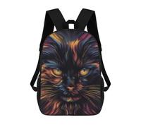 sinyumoney Zaini Scolastici Per Bambini Stampati in 3D Face Cat Expression Retro Zaino Da Viaggio Zaino Leggero Borse Per Libri Bambini Ragazzi Ragazze Borsa Scolastica 17inch