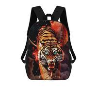 sinyumoney Zaini Scolastici Per Bambini Stampati in 3D Galactic Tiger Roar Zaino Da Viaggio Zaino Leggero Borse Per Libri Bambini Ragazzi Ragazze Borsa Scolastica 17inch