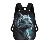 sinyumoney Zaini Scolastici Per Bambini Stampati in 3D Galactic White Tiger Portrait Zaino Da Viaggio Zaino Leggero Borse Per Libri Bambini Ragazzi Ragazze Borsa Scolastica 17inch