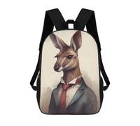 sinyumoney Zaini Scolastici Per Bambini Stampati in 3D Kangaroo Magic Realism Zaino Da Viaggio Zaino Leggero Borse Per Libri Bambini Ragazzi Ragazze Borsa Scolastica 17inch