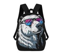 sinyumoney Zaini Scolastici Per Bambini Stampati in 3D Polar Bear Colorful Zaino Da Viaggio Zaino Leggero Borse Per Libri Bambini Ragazzi Ragazze Borsa Scolastica 17inch