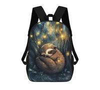 sinyumoney Zaini Scolastici Per Bambini Stampati in 3D Sleeping Sloth in Forest Zaino Da Viaggio Zaino Leggero Borse Per Libri Bambini Ragazzi Ragazze Borsa Scolastica 17inch