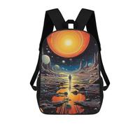 sinyumoney Zaini Scolastici Per Bambini Stampati in 3D Space Explorer's Journey -2 Zaino Da Viaggio Zaino Leggero Borse Per Libri Bambini Ragazzi Ragazze Borsa Scolastica 17inch