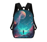 sinyumoney Zaini Scolastici Per Bambini Stampati in 3D Space Explorer's Journey -9 Zaino Da Viaggio Zaino Leggero Borse Per Libri Bambini Ragazzi Ragazze Borsa Scolastica 17inch