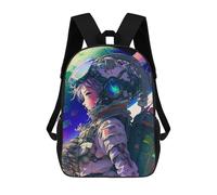 sinyumoney Zaini Scolastici Per Bambini Stampati in 3D The Astronaut Zaino Da Viaggio Zaino Leggero Borse Per Libri Bambini Ragazzi Ragazze Borsa Scolastica 17inch
