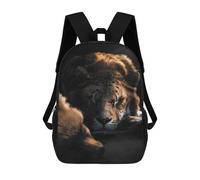 sinyumoney Zaini Scolastici Per Bambini Stampati in 3D The Sleeping Fox And Lion Zaino Da Viaggio Zaino Leggero Borse Per Libri Bambini Ragazzi Ragazze Borsa Scolastica 17inch