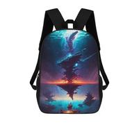 sinyumoney Zaini Scolastici Per Bambini Stampati in 3D Underwater Fantasy World Zaino Da Viaggio Zaino Leggero Borse Per Libri Bambini Ragazzi Ragazze Borsa Scolastica 17inch