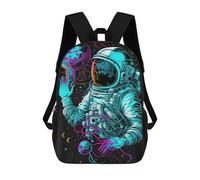 sinyumoney Zaini Scolastici Per Bambini Stampati in 3D Vibrant Astronaut Art Print Zaino Da Viaggio Zaino Leggero Borse Per Libri Bambini Ragazzi Ragazze Borsa Scolastica 17inch