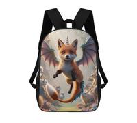 sinyumoney Zaini scolastici stampati 3D per bambini, grande capacità, stile alla moda, per la scuola e i viaggi., Flying Fox Kit con Dragon Wings, 17"