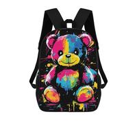 sinyumoney Zaini scolastici stampati 3D per ragazzi e ragazze, zaino per computer portatile per bambini/studenti/adulti, Orso Teddy Rainbow, 17"