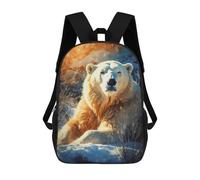 sinyumoney Zaini Scuola Per Bambini Beautiful Magical Leone Borsa Scuola Stampato 3D Per Ragazzi Studenti Di Scuola Elementari E College, Majestic Polar Bear, 17"