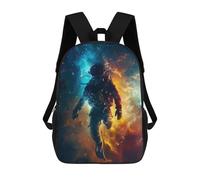 sinyumoney Zaini Scuola Per Bambini Beautiful Magical Leone Borsa Scuola Stampato 3D Per Ragazzi Studenti Di Scuola Elementari E College, Scuba Diver In Planets, 17"