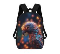 sinyumoney Zaini Scuola Per Bambini Beautiful Magical Leone Borsa Scuola Stampato 3D Per Ragazzi Studenti Di Scuola Elementari E College, Glowing Parrot, 17"