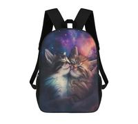 sinyumoney Zaini Scuola Per Bambini Beautiful Magical Leone Borsa Scuola Stampato 3D Per Ragazzi Studenti Di Scuola Elementari E College, Two Cats In Love, 17"