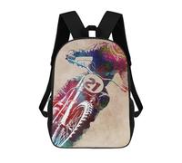 sinyumoney Zaini Scuola Per Bambini Motor Racing Sport Borsa Da Scuola Stampato 3D Per Ragazzi, Studenti Della Scuola E Del College 17inch