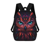 sinyumoney Zaini Scuola Per Bambini Panda with Birra Borsa Da Scuola Stampa 3D Per Ragazzi Studenti Di Scuola E Del College, Gufo Ritratto In Neon Colors, 17"