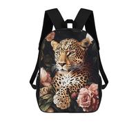 sinyumoney Zaini Scuola Per Bambini Stampati 3D Clouded Leopard in Jungle Zaino Moda Zaino Casual Da Viaggio Per Bambini Zaino Di Grande Capacità Per Ragazzi E Ragazze, Leopard In Bloom, 17"