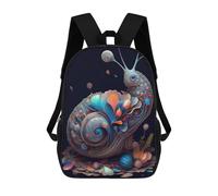 sinyumoney Zaini Scuolari Per Bambini Venice RIALTO BRIDGE Italy Borsa Scuola Stampato 3D Per Ragazzi Studenti Di Scuola Scuola Scuola E Del College, The Pazient Snail, 17"