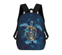 sinyumoney Zaini Sea Turtle Watercolor Zaino Scolastico Per Bambini Borsa Scolastica Borse Scolastiche Stampate in 3D Per Ragazzi Studenti Delle Scuole Elementari E Medie 17inch