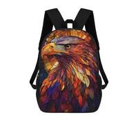 sinyumoney Zaini Stained Glass Eagle Zaino Scolastico Per Bambini Borsa Scolastica Borse Scolastiche Stampate in 3D Per Ragazzi Studenti Delle Scuole Elementari E Medie 17inch