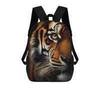 sinyumoney Zaini Stampati 3D Per Bambini A Tree House on Lake Borse Per Libri Ragazzo Ragazza Borsa Scuola Per Bambini Zaino Con Grandi Tasche Per La Scuola, Tiger Closup, 17"