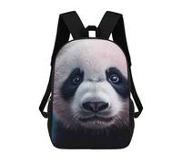 sinyumoney Zaini Stampati 3D Per Bambini A Tree House on Lake Borse Per Libri Ragazzo Ragazza Borsa Scuola Per Bambini Zaino Con Grandi Tasche Per La Scuola, Panda Closeup Face, 17"