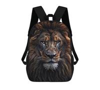 sinyumoney Zaini Stampati 3D Per Bambini A Tree House on Lake Borse Per Libri Ragazzo Ragazza Borsa Scuola Per Bambini Zaino Con Grandi Tasche Per La Scuola, Leone Closeup Face, 17"