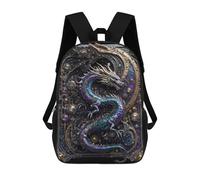 sinyumoney Zaini Stampati 3D Per Bambini A Tree House on Lake Borse Per Libri Ragazzo Ragazza Borsa Scuola Per Bambini Zaino Con Grandi Tasche Per La Scuola, Steampunk Dragon Lord, 17"