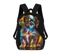 sinyumoney Zaini Stampati 3D Per Bambini A Tree House on Lake Borse Per Libri Ragazzo Ragazza Borsa Scuola Per Bambini Zaino Con Grandi Tasche Per La Scuola, Cute Cosmic Puppy, 17"
