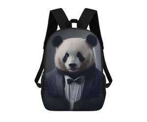 sinyumoney Zaini Stampati 3D Per Bambini A Tree House on Lake Borse Per Libri Ragazzo Ragazza Borsa Scuola Per Bambini Zaino Con Grandi Tasche Per La Scuola, Panda Suit, 17"