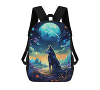 sinyumoney Zaini Stampati 3D Per Bambini Aurora Sunset Mountain Borse Per Libri Ragazzo Ragazza Borsa Scuola Per Bambini Zaino Con Grandi Tasche Per La Scuola, Cosmos Howl Santuario, 17"