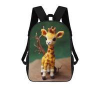 sinyumoney Zaini Stampati 3D Per Bambini Black Panther Fluorescente Borsa Da Scuola Per Bambini, Borsa Da Viaggio, Borsa Per Libri Alla Moda Grande Zaino, Cute African Baby Giraffe, 17"