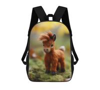 sinyumoney Zaini Stampati 3D Per Bambini Black Panther Fluorescente Borsa Da Scuola Per Bambini, Borsa Da Viaggio, Borsa Per Libri Alla Moda Grande Zaino, Big Red Secretariat Horse, 17"