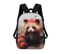 sinyumoney Zaini Stampati 3D Per Bambini Black Panther Fluorescente Borsa Da Scuola Per Bambini, Borsa Da Viaggio, Borsa Per Libri Alla Moda Grande Zaino, Red Panda Furry Panda Bear, 17"