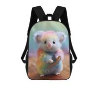 sinyumoney Zaini Stampati 3D Per Bambini Black Panther Fluorescente Borsa Da Scuola Per Bambini, Borsa Da Viaggio, Borsa Per Libri Alla Moda Grande Zaino, Baby Colorful Koala Bear, 17"