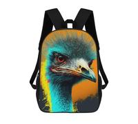 sinyumoney Zaini Stampati 3D Per Bambini Black Panther Fluorescente Borsa Da Scuola Per Bambini, Borsa Da Viaggio, Borsa Per Libri Alla Moda Grande Zaino, Ostrich Animal, 17"