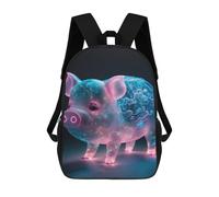 sinyumoney Zaini Stampati 3D Per Bambini Black Panther Fluorescente Borsa Da Scuola Per Bambini, Borsa Da Viaggio, Borsa Per Libri Alla Moda Grande Zaino, Glow Pig Animal-1, 17"