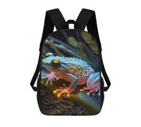 sinyumoney Zaini Stampati 3D Per Bambini Black Panther Fluorescente Borsa Da Scuola Per Bambini, Borsa Da Viaggio, Borsa Per Libri Alla Moda Grande Zaino, Carino Frog, 17"