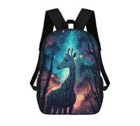 sinyumoney Zaini Stampati 3D Per Bambini Black Panther Fluorescente Borsa Da Scuola Per Bambini, Borsa Da Viaggio, Borsa Per Libri Alla Moda Grande Zaino, Giraffa al neon, 17"
