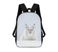 sinyumoney Zaini Stampati 3D Per Bambini Black Panther Fluorescente Borsa Da Scuola Per Bambini, Borsa Da Viaggio, Borsa Per Libri Alla Moda Grande Zaino, Wild Snow Lynx Spirit Cat, 17"