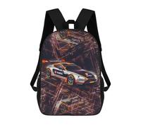 sinyumoney Zaini Stampati 3D Per Bambini Cat Scuola Per Bambini Borsa Da Viaggio Borsa Libri Alla Moda Grande Zaino, Racing Cars Fanart, 17"