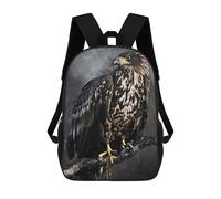 sinyumoney Zaini Stampati 3D Per Bambini Cat Scuola Per Bambini Borsa Da Viaggio Borsa Libri Alla Moda Grande Zaino, White Tailed Eagle, 17"