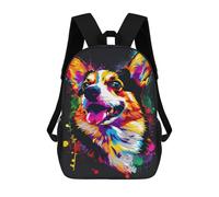 sinyumoney Zaini Stampati 3D Per Bambini Colorful Yorkshire Terrier Art Print-1 Zaini Alla Moda E Casual Borse Da Viaggio Carino, Zaini Casual Per Ragazzi E Ragazze, Stile-22, 17"