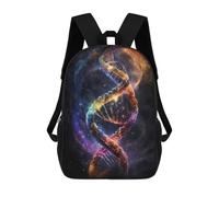 sinyumoney Zaini Stampati 3D Per Bambini Drifting In Outer Space Borse Per Libri Ragazzo Ragazza Borsa Scuola Per Bambini Zaino Con Grandi Tasche Per La Scuola, Human Dna In The Space V3, 17"