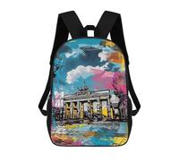 sinyumoney Zaini Stampati 3D Per Bambini Fantasy Forest Fox Artwork Zaini Alla Moda E Casual Borse Da Viaggio Carino, Zaini Casual Per Ragazzi E Ragazze, Stile-6, 17"