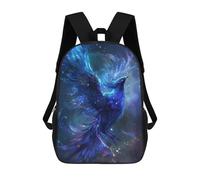 sinyumoney Zaini Stampati 3D Per Bambini Fantasy Labrador: Zaino scolastico carino per ragazzi, ideale per attività all'aria aperta e uscite al college, Blu Phoenix, 17"