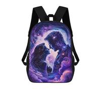 sinyumoney Zaini Stampati 3D Per Bambini Galactic Shark Art Print-1 Zaini Alla Moda E Casual Borse Da Viaggio Carino, Zaini Casual Per Ragazzi E Ragazze, Stile: 3., 17"